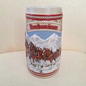 Budweiser A Series 1985 Limited Edition Beer Stein Mug Handcrafted Brazil